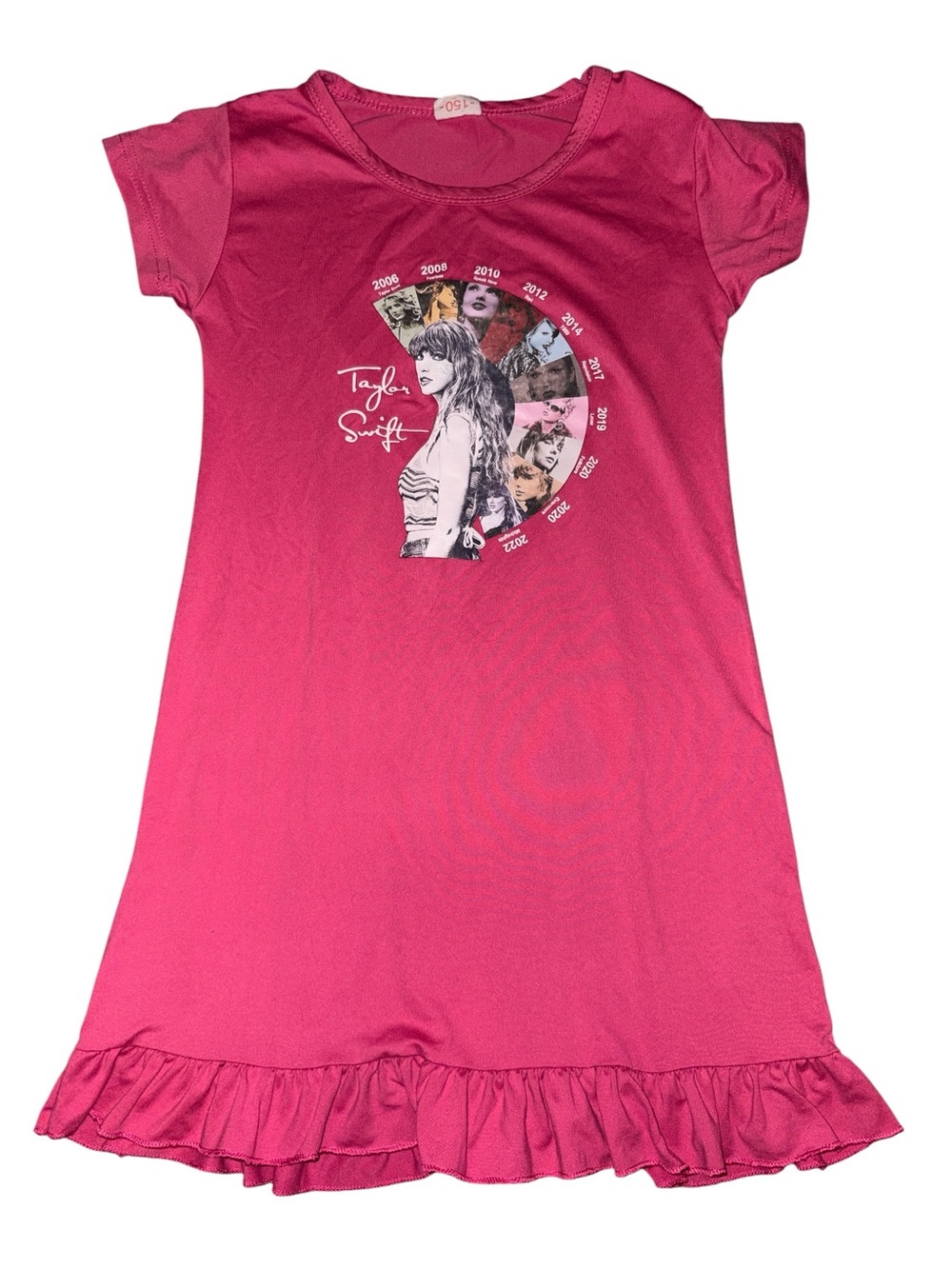Taylor Swift Pink Graphic Ruffle Nightdress